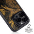 Gold and Black Marble iPhone 15 Pro Kickstand Case